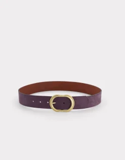 Celio Ceinture en cuir colorée - violet^Femme Ceintures
