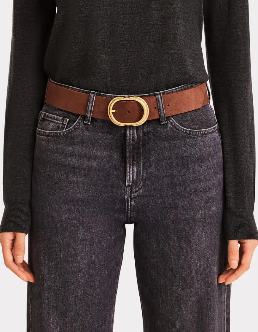 Celio Ceinture en cuir colorée - marron^Femme Ceintures