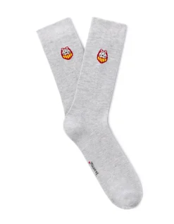 Celio Chaussettes à motifs chat - gris clair^Homme Chaussettes