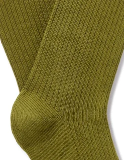 Celio Chaussettes courtes côtelées - vertes^Femme Chaussettes