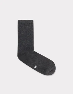 Celio Chaussettes courtes en coton - gris anthracite^Femme Chaussettes