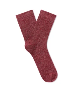 Celio Chaussettes courtes en lurex - rouge^Femme Chaussettes