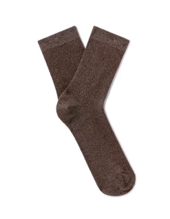 Celio Chaussettes courtes en lurex - marron^Femme Chaussettes