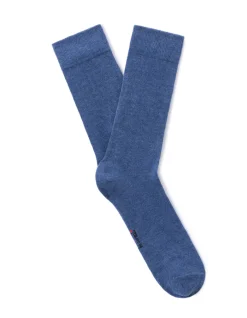 Celio Chaussettes haute unies en coton stretch - bleu jean^Homme Chaussettes