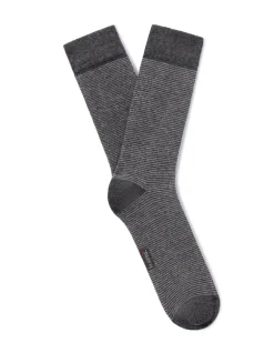 Celio Chaussettes hautes à rayures - gris foncé^Homme Chaussettes