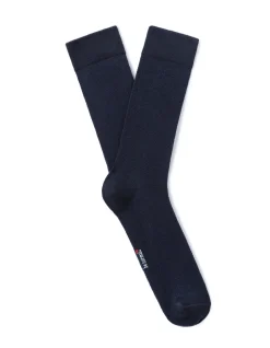 Celio Chaussettes hautes en coton stretch piqué - marine^Homme Chaussettes