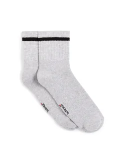 Celio Chaussettes sport mi-hautes coton stretch - gris clair^Homme Chaussettes