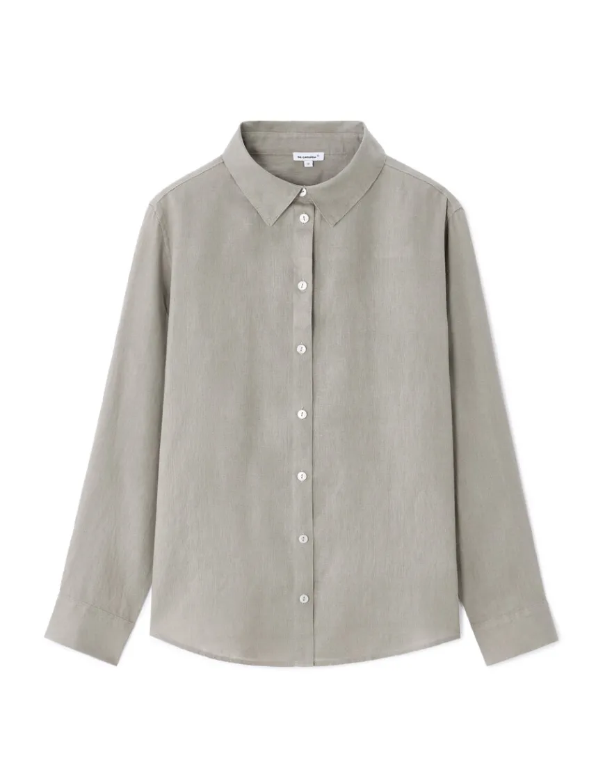 Celio Chemise 100% Lin - gris^Femme Chemises & Blouses|Collection Lin