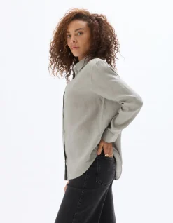 Celio Chemise 100% Lin - gris^Femme Chemises & Blouses|Collection Lin