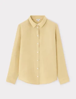 Celio Chemise 100% Lin - jaune^Femme Chemises & Blouses|Collection Lin