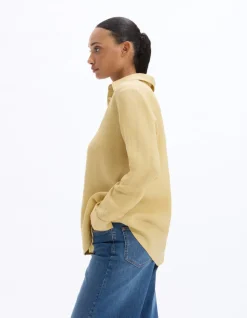 Celio Chemise 100% Lin - jaune^Femme Chemises & Blouses|Collection Lin