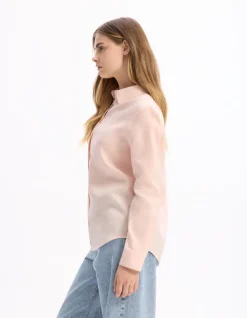 Celio Chemise 100% Lin - rose^Femme Chemises & Blouses|Collection Lin
