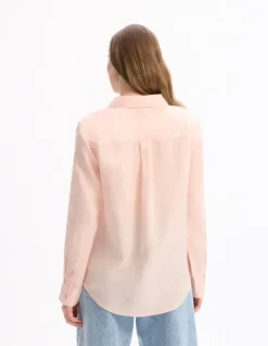 Celio Chemise 100% Lin - rose^Femme Chemises & Blouses|Collection Lin