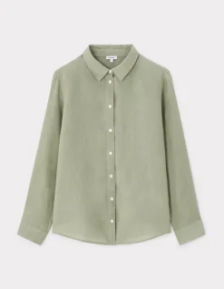 Celio Chemise 100% Lin - vert^Femme Chemises & Blouses|Collection Lin