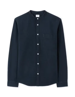 Celio Chemise col mao regular en coton oxford - bleu^Homme Chemises