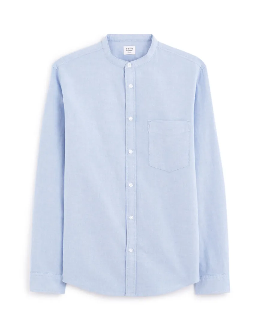 Celio Chemise col mao regular en coton oxford -^Homme Chemises