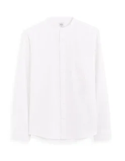 Celio Chemise col mao regular en coton oxford -^Homme Chemises|Chemises Blanches