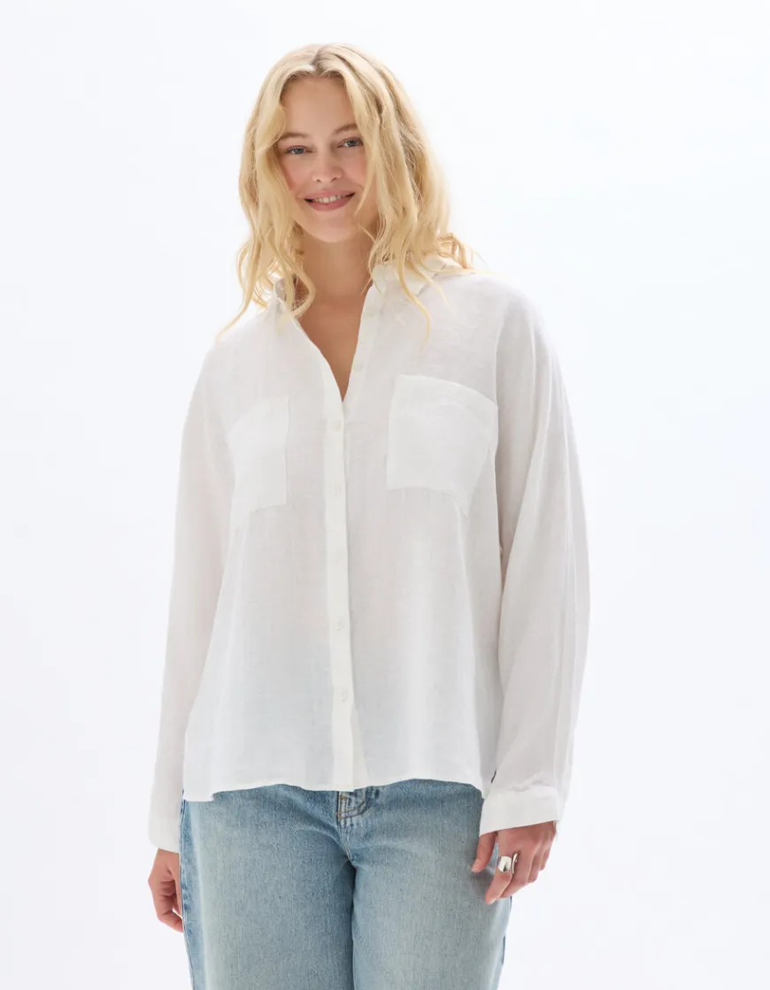 Celio Chemise en lin oversize -^Femme Chemises & Blouses|Collection Lin