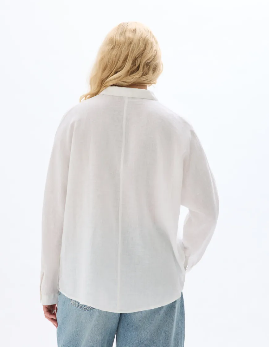 Celio Chemise en lin oversize -^Femme Chemises & Blouses|Collection Lin