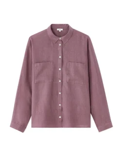 Celio Chemise en lin oversize - violet^Femme Les Meilleures Ventes|Chemises & Blouses