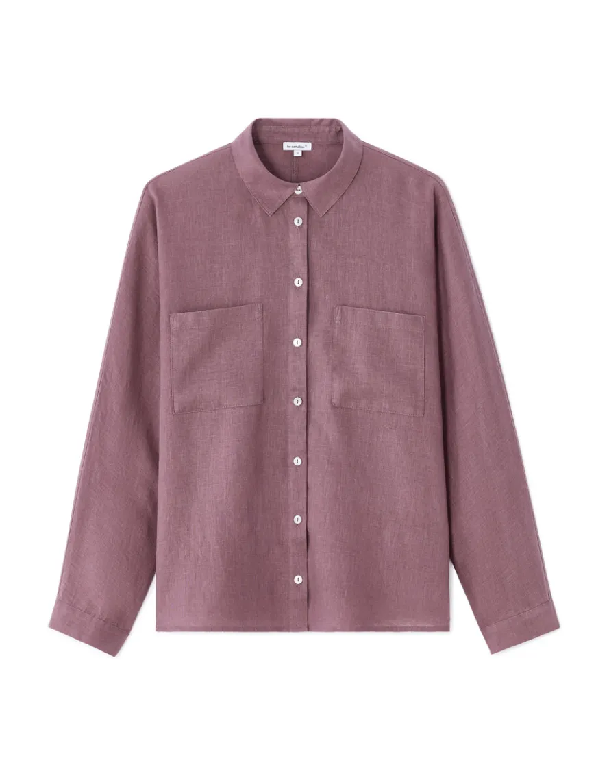 Celio Chemise en lin oversize - violet^Femme Les Meilleures Ventes|Chemises & Blouses