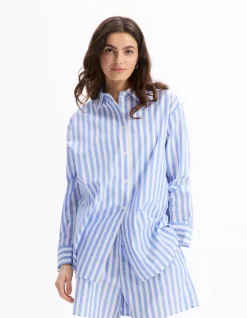 Celio Chemise en popeline rayé -^Femme Loungewear|Les Essentiels Aux Meilleurs Prix