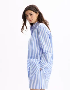 Celio Chemise en popeline rayé -^Femme Loungewear|Les Essentiels Aux Meilleurs Prix