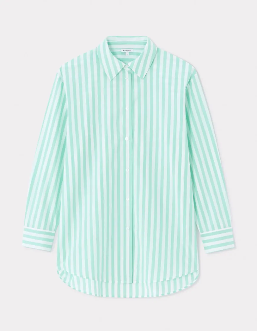Celio Chemise en popeline rayé - vert d'eau^Femme Loungewear|Les Essentiels Aux Meilleurs Prix