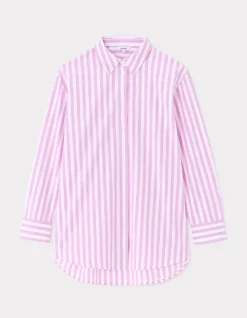 Celio Chemise en popeline rayé - violet^Femme Loungewear|Les Essentiels Aux Meilleurs Prix