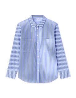 Celio Chemise en popeline rayée oversize -^Femme Les Essentiels Aux Meilleurs Prix|Chemises & Blouses
