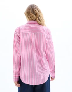 Celio Chemise en popeline rayée oversize -^Femme Les Essentiels Aux Meilleurs Prix|Chemises & Blouses