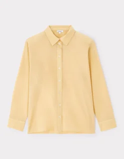 Celio Chemise en voile de coton - jaune^Femme Chemises & Blouses
