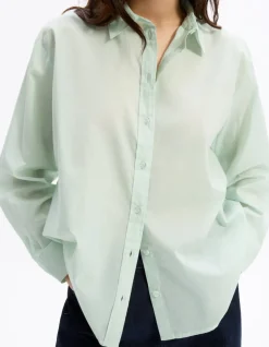 Celio Chemise en voile de coton - vert^Femme Chemises & Blouses