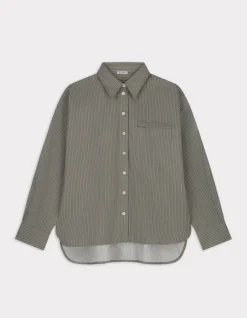 Celio Chemise oversize rayée en coton -^Femme Chemises & Blouses