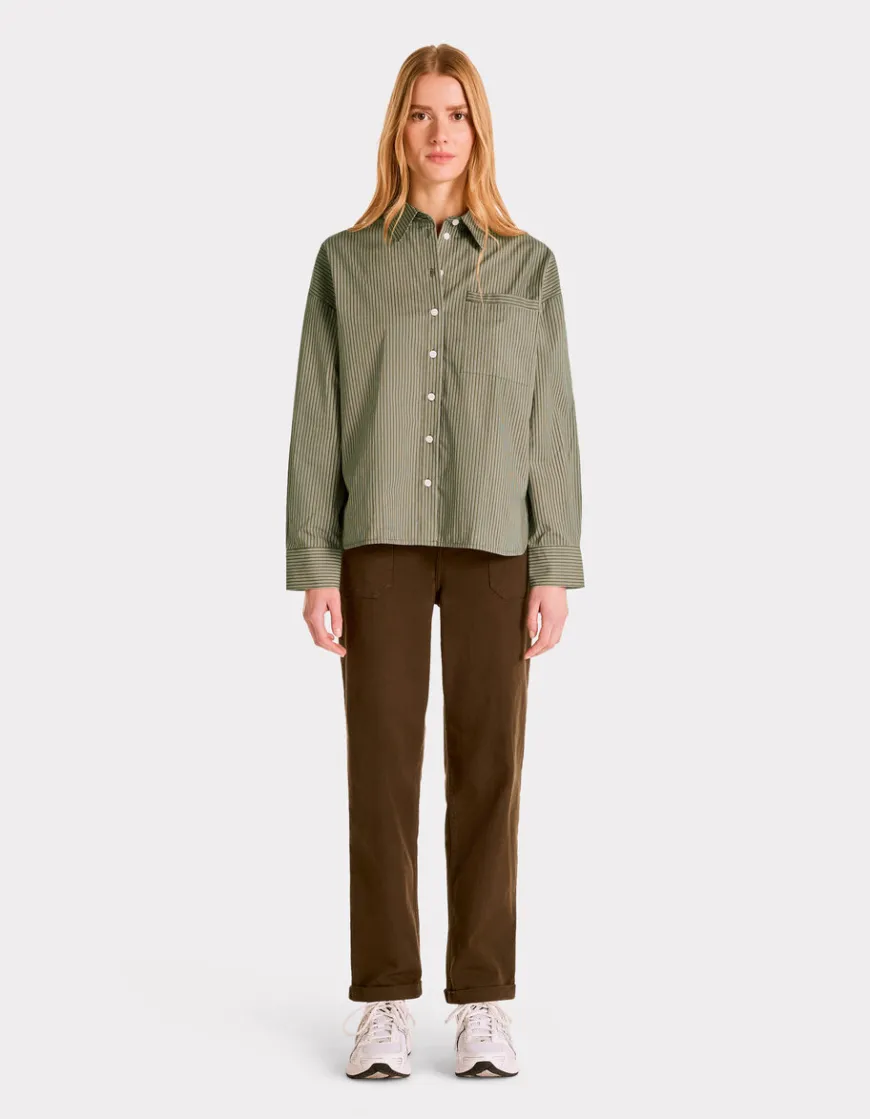 Celio Chemise oversize rayée en coton -^Femme Chemises & Blouses