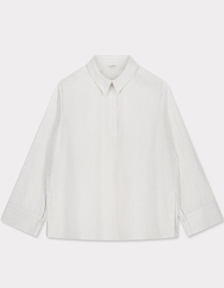 Celio Chemise rayée avec ouverture côté - beige^Femme Chemises & Blouses
