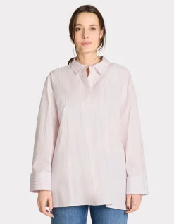 Celio Chemise rayée avec ouverture coté - rose^Femme Chemises & Blouses