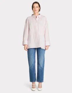 Celio Chemise rayée avec ouverture coté - rose^Femme Chemises & Blouses