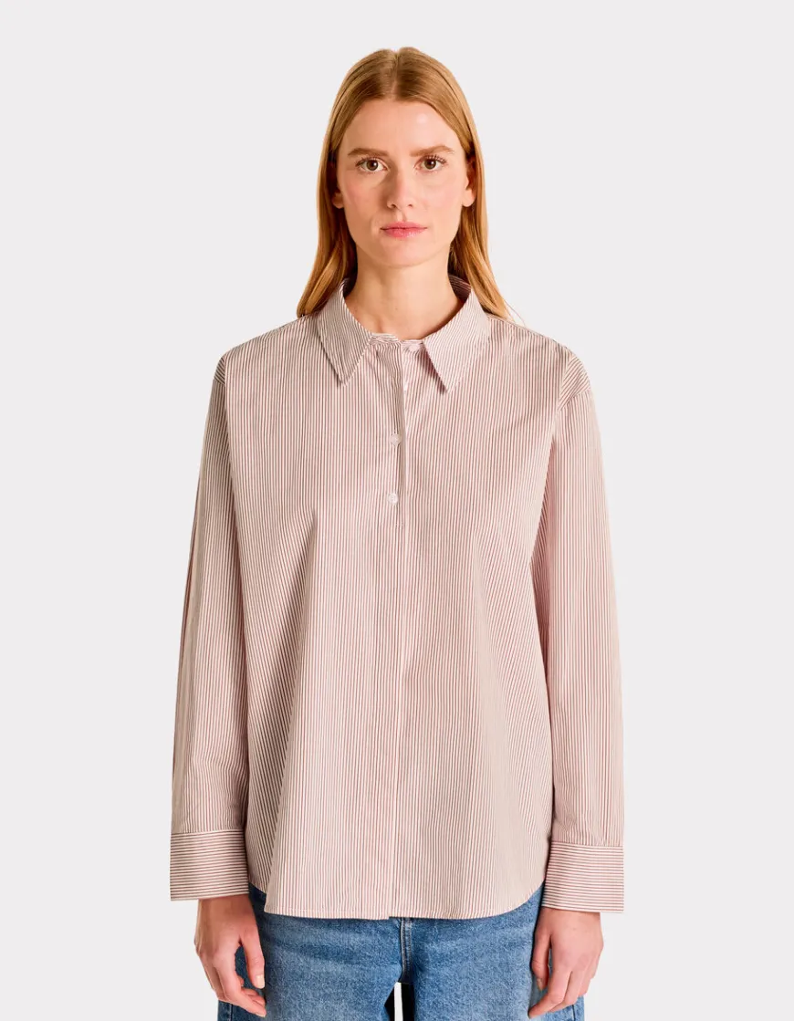 Celio Chemise rayée droite - rose^Femme Chemises & Blouses