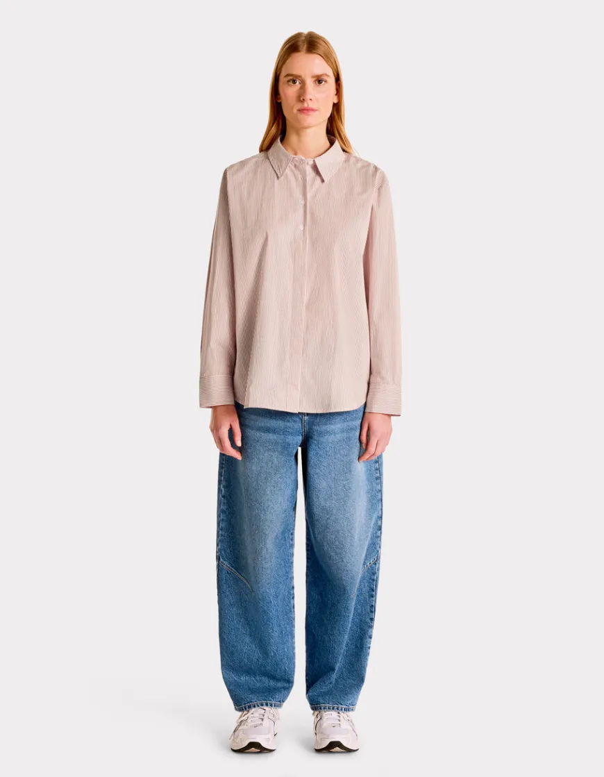 Celio Chemise rayée droite - rose^Femme Chemises & Blouses
