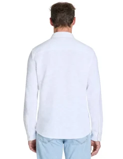 Celio Chemise regular à bouclette coton mélangé -^Homme Chemises|Chemises Blanches