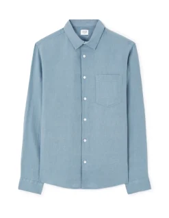 Celio Chemise regular 100% lin - bleu^Homme Chemises|Sélection Lin