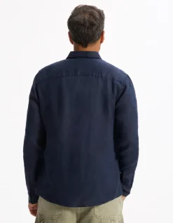 Celio Chemise regular 100% lin - marine^Homme Chemises|Sélection Lin