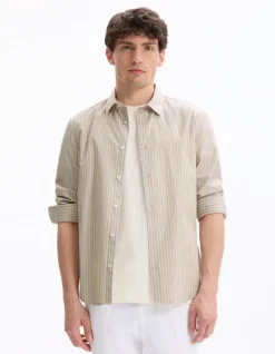 Celio Chemise regular à rayure 100% coton -^Homme Chemises