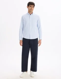 Celio Chemise regular à rayures en coton oxford -^Homme Chemises