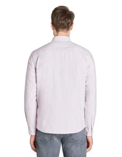 Celio Chemise regular à rayures 100% coton - violet^Homme Chemises
