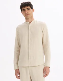 Celio Chemise regular col mao 100% lin -^Homme Chemises|Sélection Lin