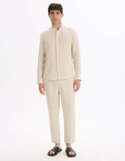 Celio Chemise regular col mao 100% lin -^Homme Chemises|Sélection Lin