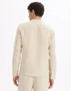 Celio Chemise regular col mao 100% lin -^Homme Chemises|Sélection Lin