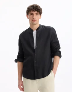 Celio Chemise regular col mao 100% lin -^Homme Chemises|Sélection Lin
